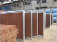 Rumah Hijau Komersial Tirai Basah Penyejuk Udara Besar Boleh Disesuaikan